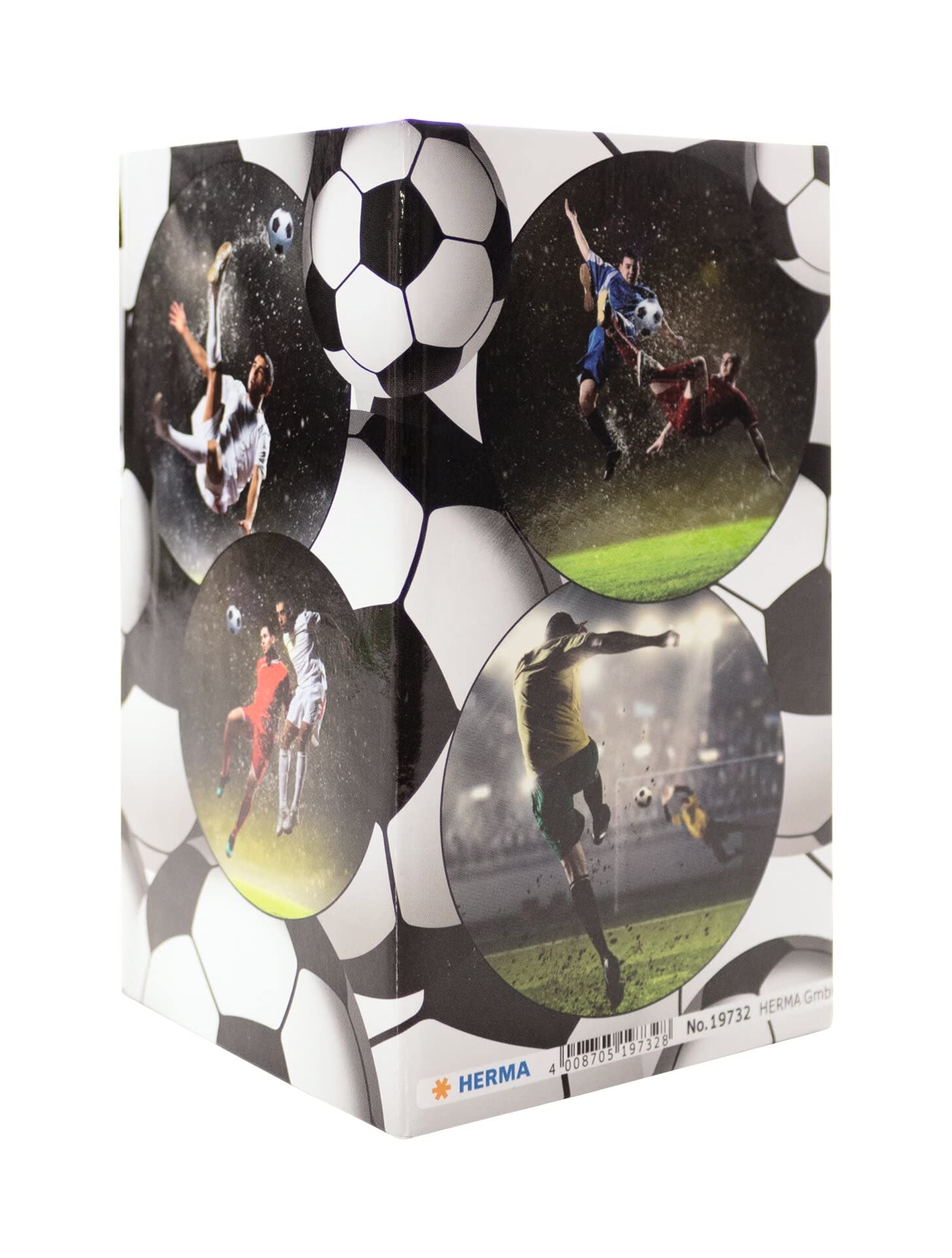 HERMA 19732 Football Pencil Holder Foldable Sturdy Cardboard Desk Pen Holder for Girls & Boys Rectangular Pen Cup for Coloured Pencils Markers - Image 3