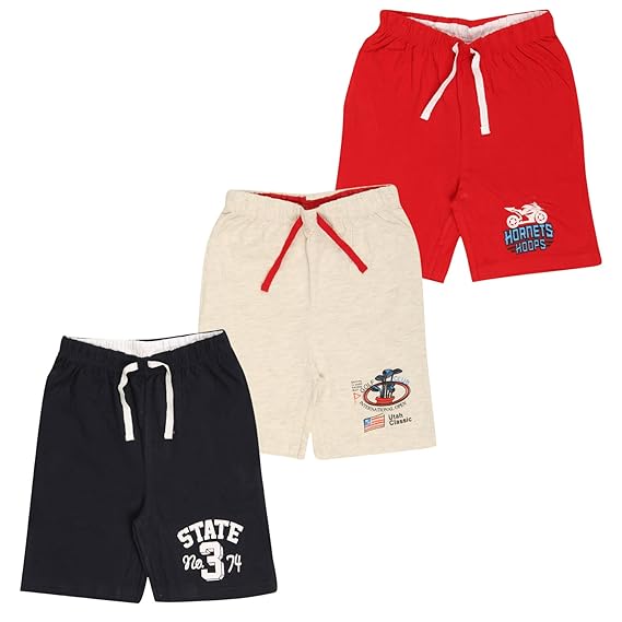 MIDAAS Boys Regular Shorts (Pack of 3)