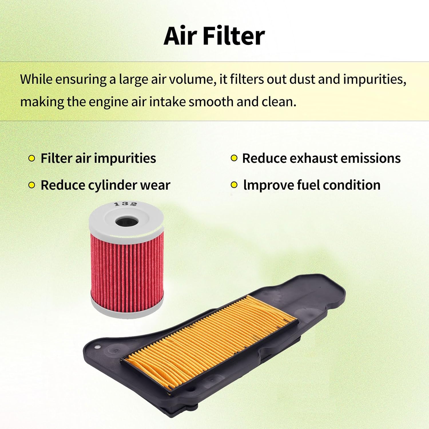 XuLong Air Filter Oil filter Compatible with Yamaha Scooter YP400 YP 400 Majesty 2014 / YP400 YP 400 2013-2019