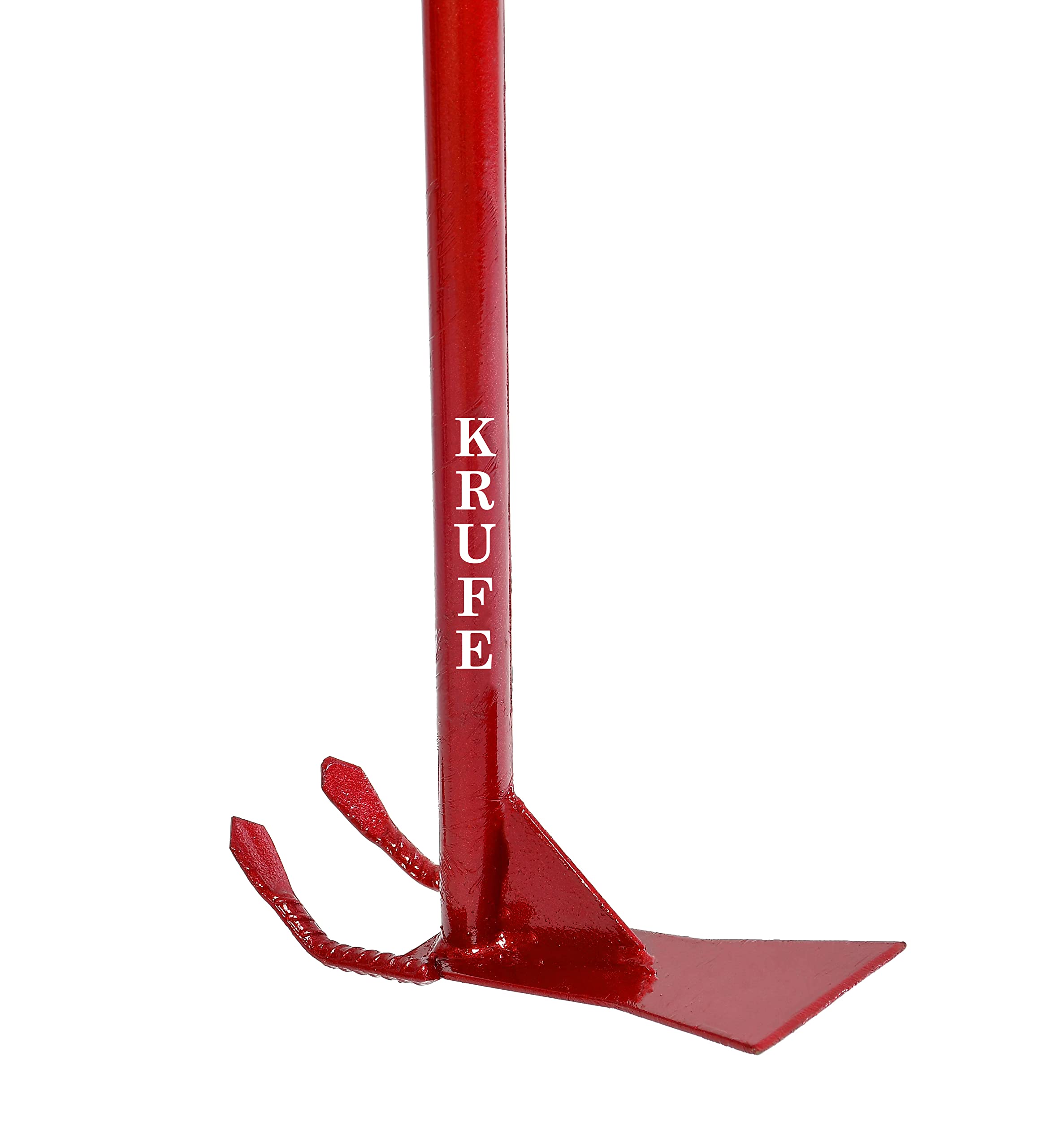 KRUFE Heavy Duty Gardening & Agriculture Hoe, Spade, Shovel (Red) | All-in-One Durable Garden Tool Steel Construction | Ideal for Digging, Weeding, and Soil Preparation