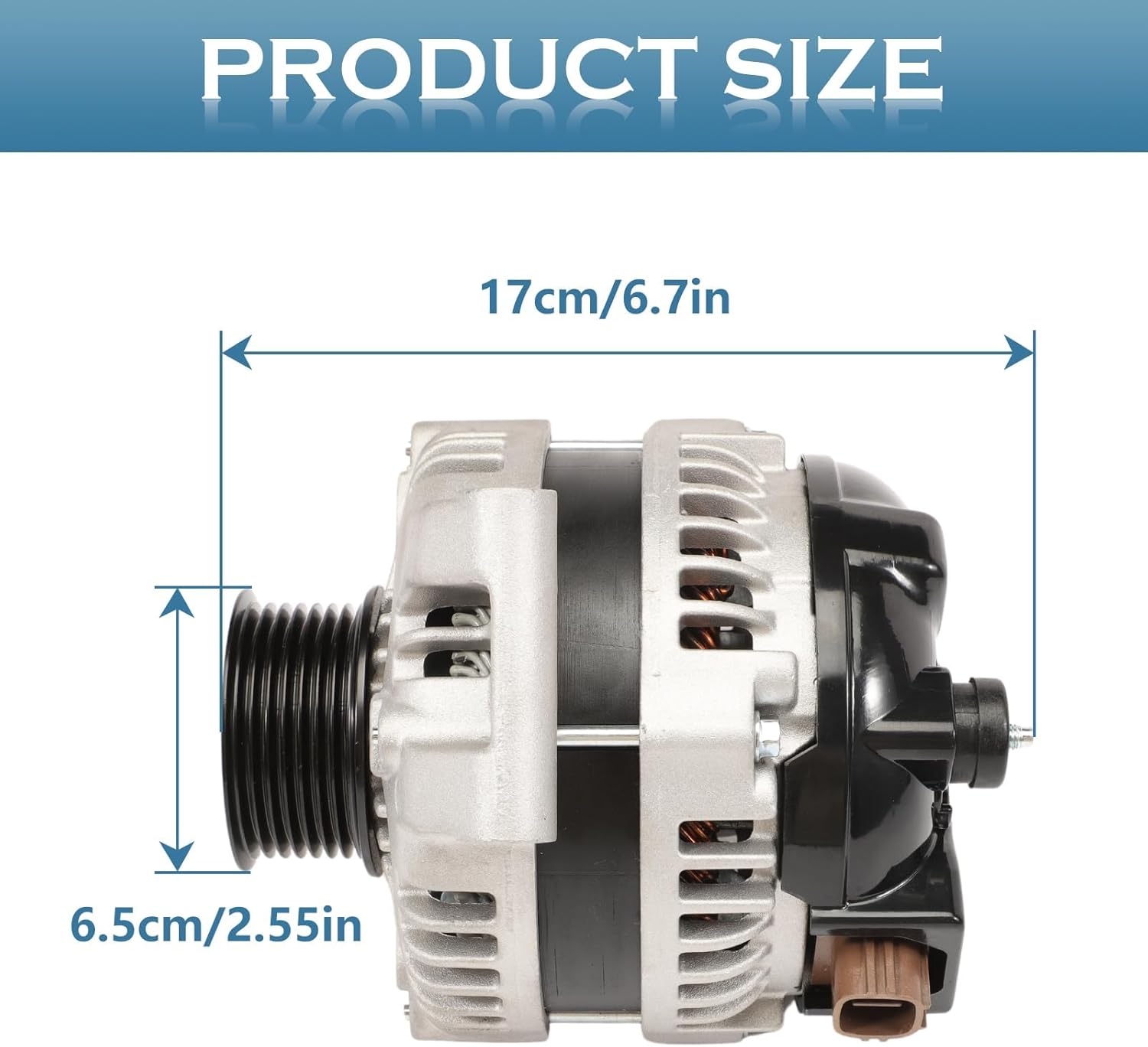 New Alternator Compatible with Acura RDX 2007-2012 L4 2.3L, 12-Volt 110 Amp 7-Groove Pulley Clockwise, Replace OEM CSF16, 31100RWCA01RM