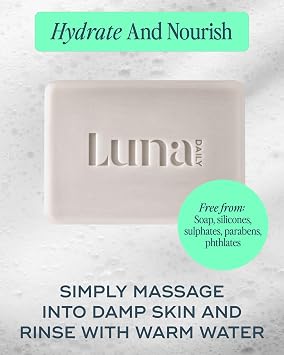 Luna Daily Soap-Free Body Bar | Hydrating, Coconut, pH-Balanced, 125 g