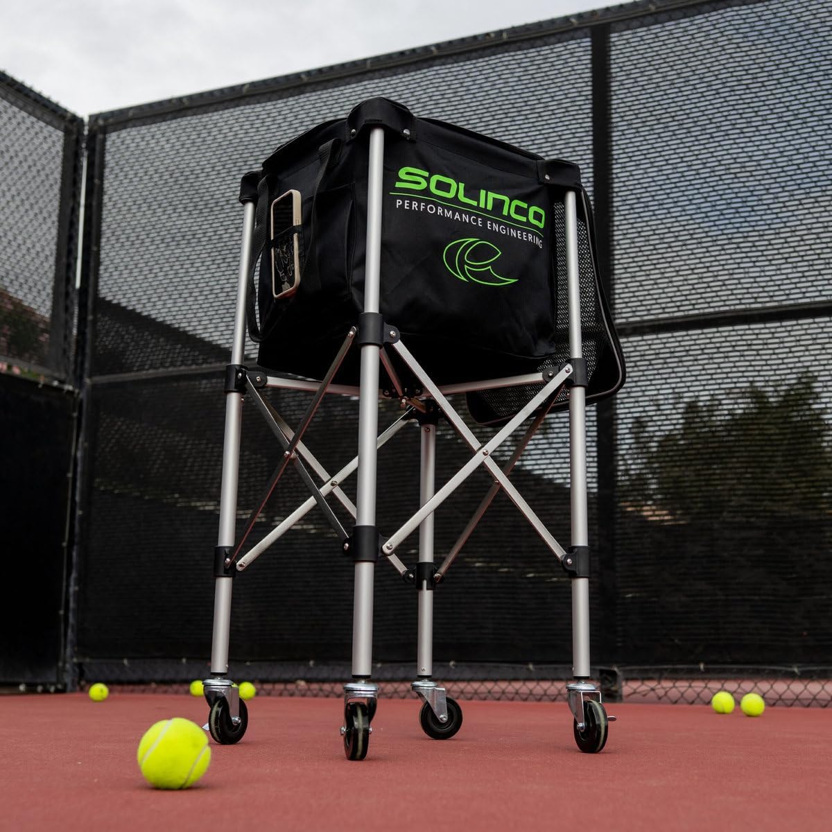 Solinco Lightweight 180-Ball Tennis Cart with Heavy Duty Ball Bag
