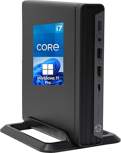 HP ProDesk 600 G6 Mini computadora de escritorio, Intel i7-10700, 32 GB de RAM, SSD NVMe de 1 TB, puerto de pantalla, HDMI, USB C 3.2 (10 Gbps), USB