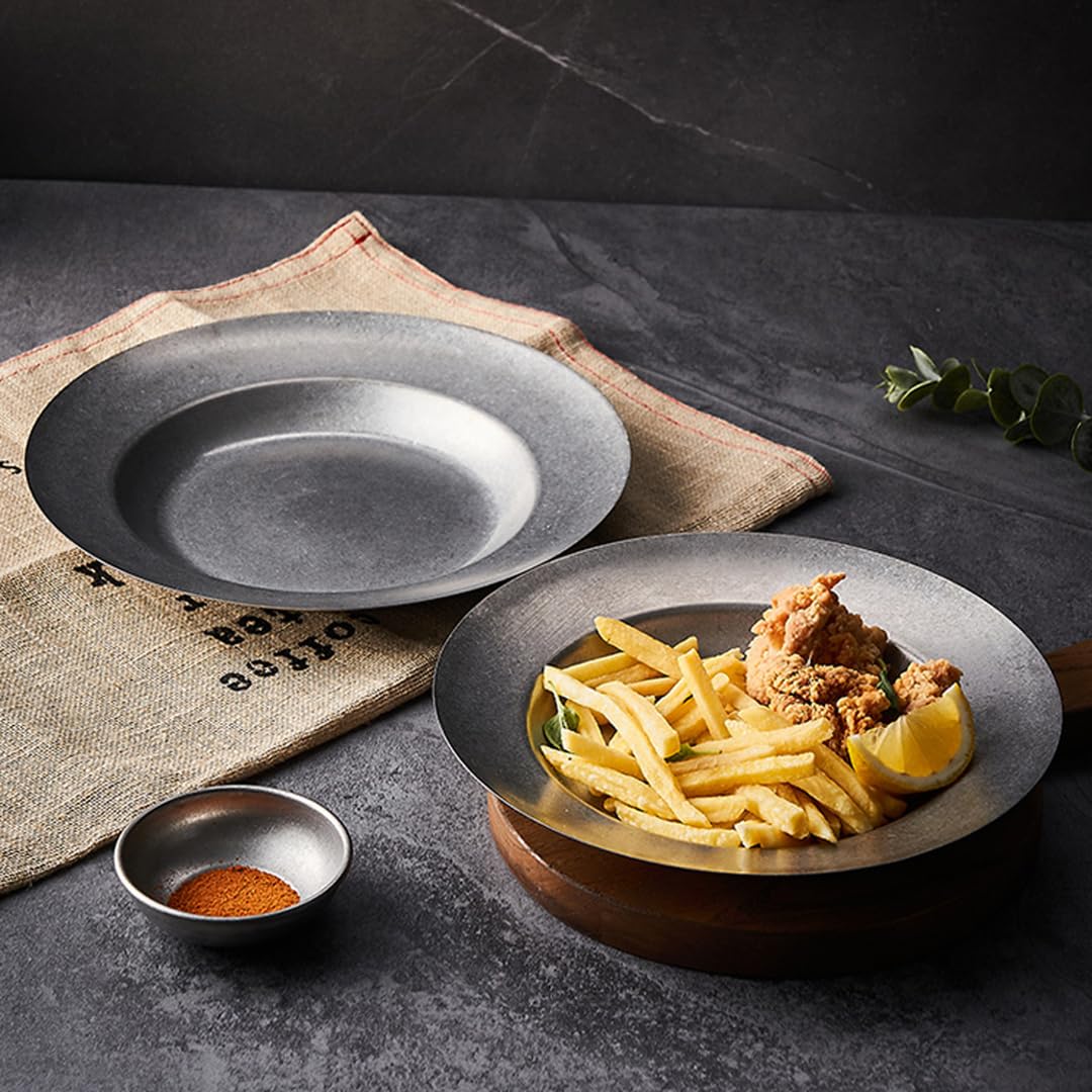 Amazon | TIMELESSINOX パン皿 カレー皿 パスタプレート ステンレス皿