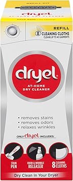 Dryel At-Home Dry Cleaner Refill Kit, 8 Cloths