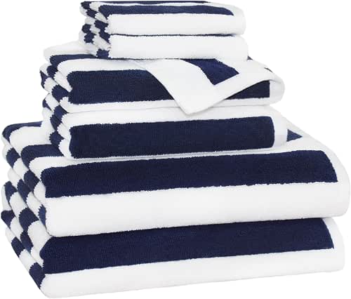 ORIGINAL KIDS 6 Piece Towel Set - 100% Cotton Cabana