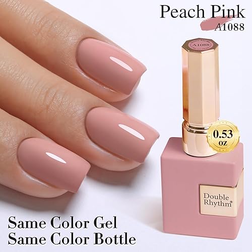 Miniatura 4 de Double Rhythm Esmalte de Gel de 0.5 Oz Puro Transparente Mismo Color Misma Botella Removible 15ML Esmalte de Gel Manicura Salón Arte de Uñas DIY