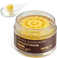 Creme de cápsula de colágeno de retinol profundo - creme de retinol para rosto, antienvelhecimento, dia e noite, hidratante facial com ácido hialurônico para toda a pele, firme, rugas
