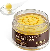Creme de cápsula de colágeno de retinol profundo - creme de retinol para rosto, antienvelhecimento, dia e noite, hidratante facial com ácido hialurônico para toda a pele, firme, rugas