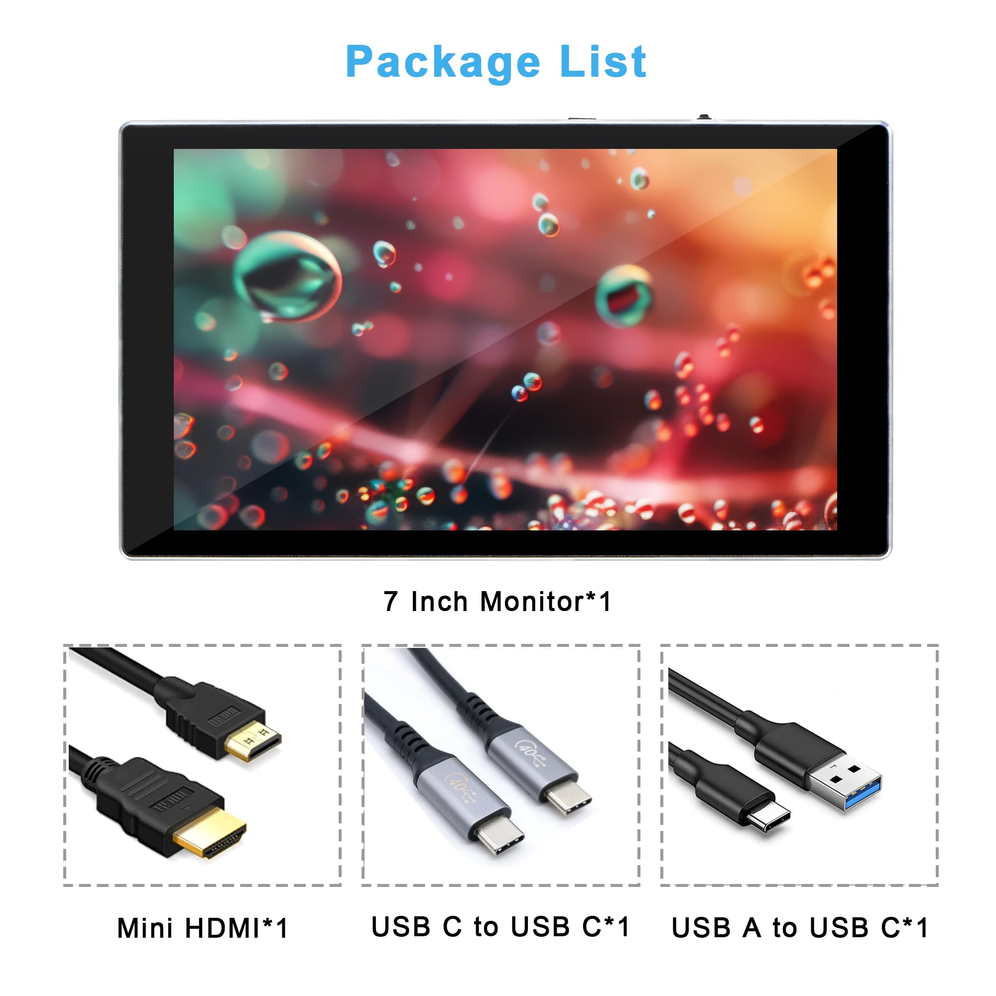 Wisecoco 7インチポータブルモニター 1920x1080 Amazon.com: wisecoco 7 inch Portable Monitor 1080P FHD 60Hz