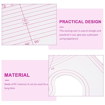 DOITOOL Pattern Maker Pattern Making Ruler for Sewing - 43 x 19 cm Multipurpose Metric Sewing Tools for Cutting, Marking, Drafting, Quilting & Dressmaking | Ideal for Fashion Design & Tailoring