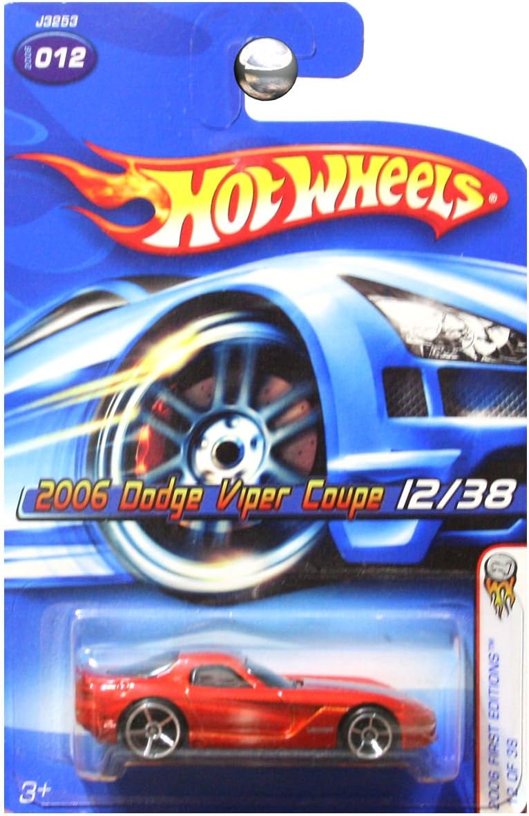 Hot Wheels 2006 First Editions Dodge Viper Red Metallic with Silver Stripes #12