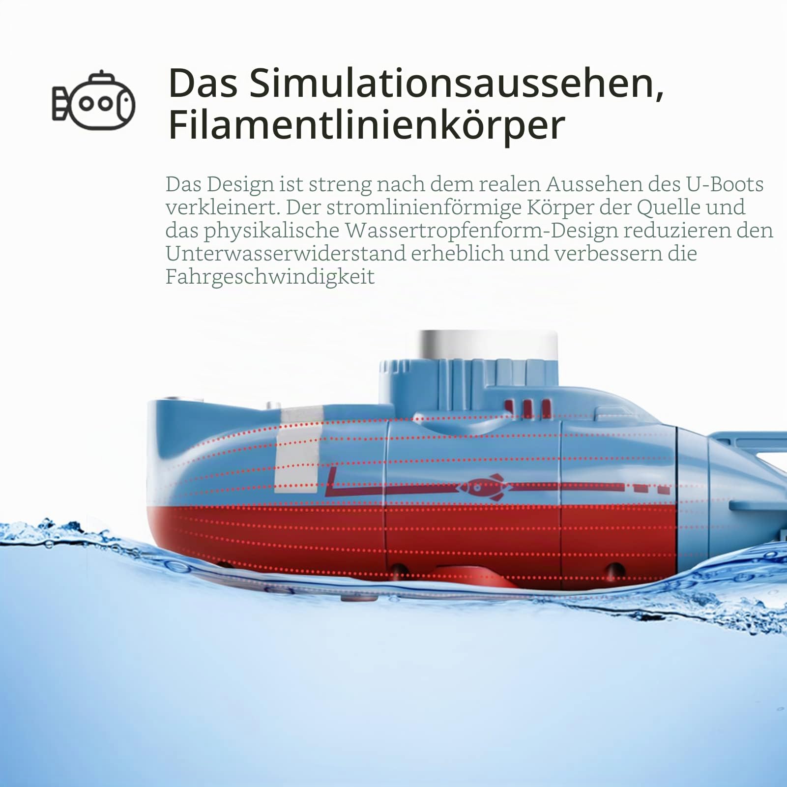 Mini U-Boot RC Boot Fernbedienung Wasserdichtes Spielzeug für Kinder