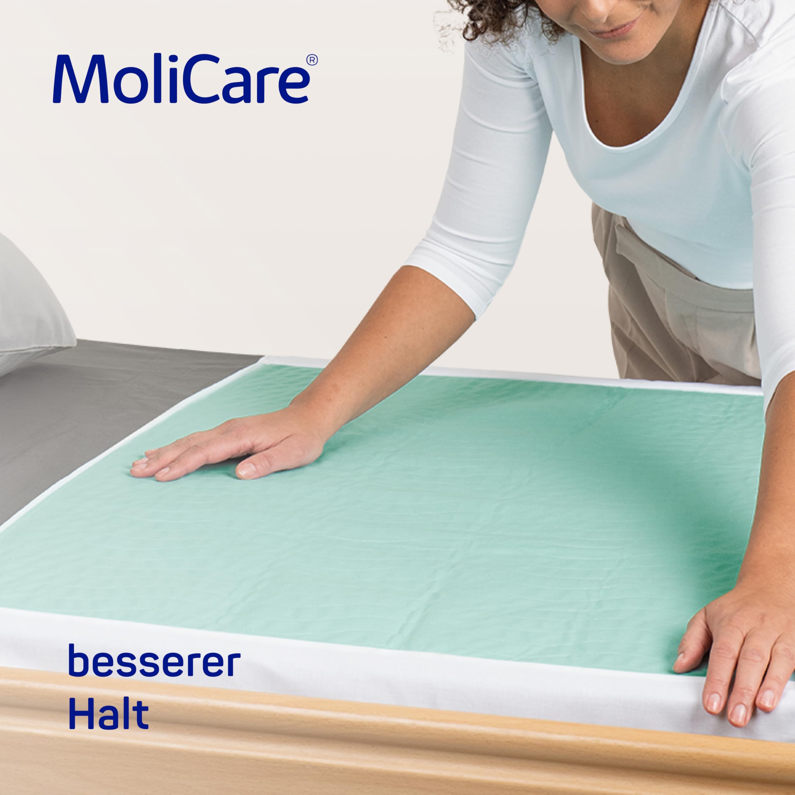 MoliCare Premium Bed Mat Textile 7 Tropfen | 75x185 cm + Flügel | 1 Stück