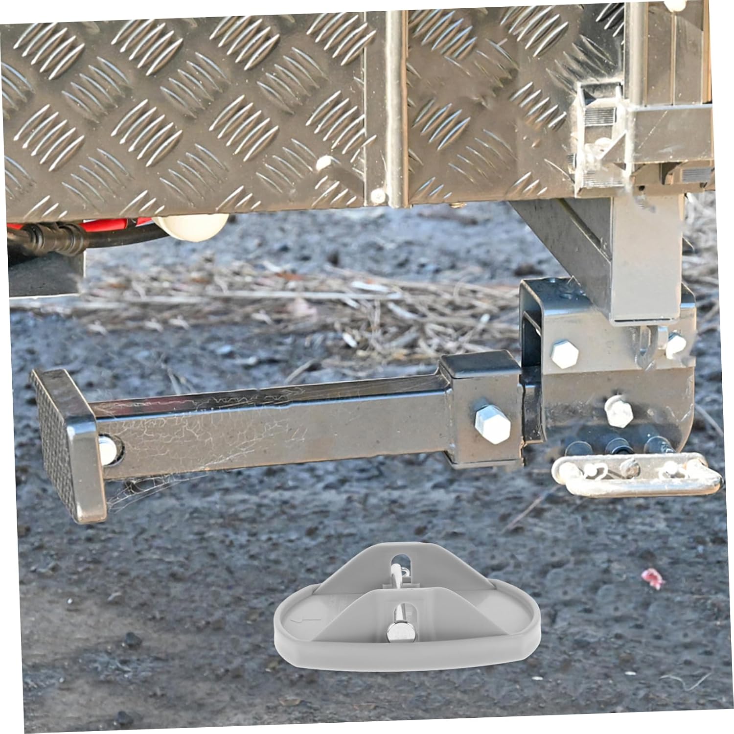 DECHOUS 4pcs Rv Trailer Stabilizer Leveling Scissor Jack Stand Pads with Mounting Hardware Portable Support for Camper Stability and Balance Electric Drill Compatible