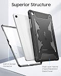 Fintie Étui Antichoc pour Samsung Galaxy Tab A11+ Plus 11 po 2025 / Tab A9+ Plus 11 po 2023, Étui Hybride Rugueux Tuatara avec Support Intégré et Protecteur d'Écran, Noir
