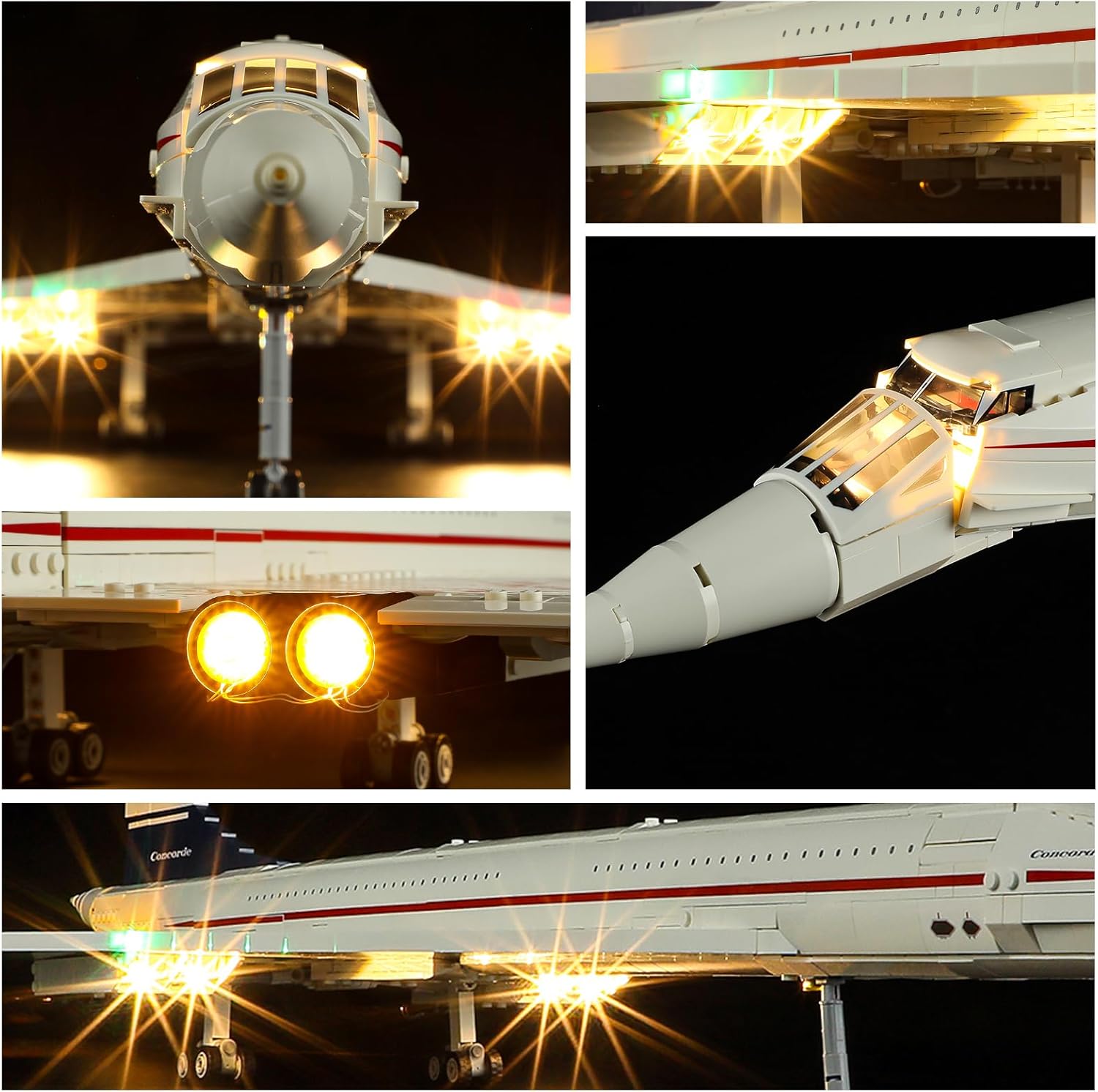 YEABRICKS LED Light for Lego-10318 Icons Concorde Building Blocks Model (Lego Set NOT Included)