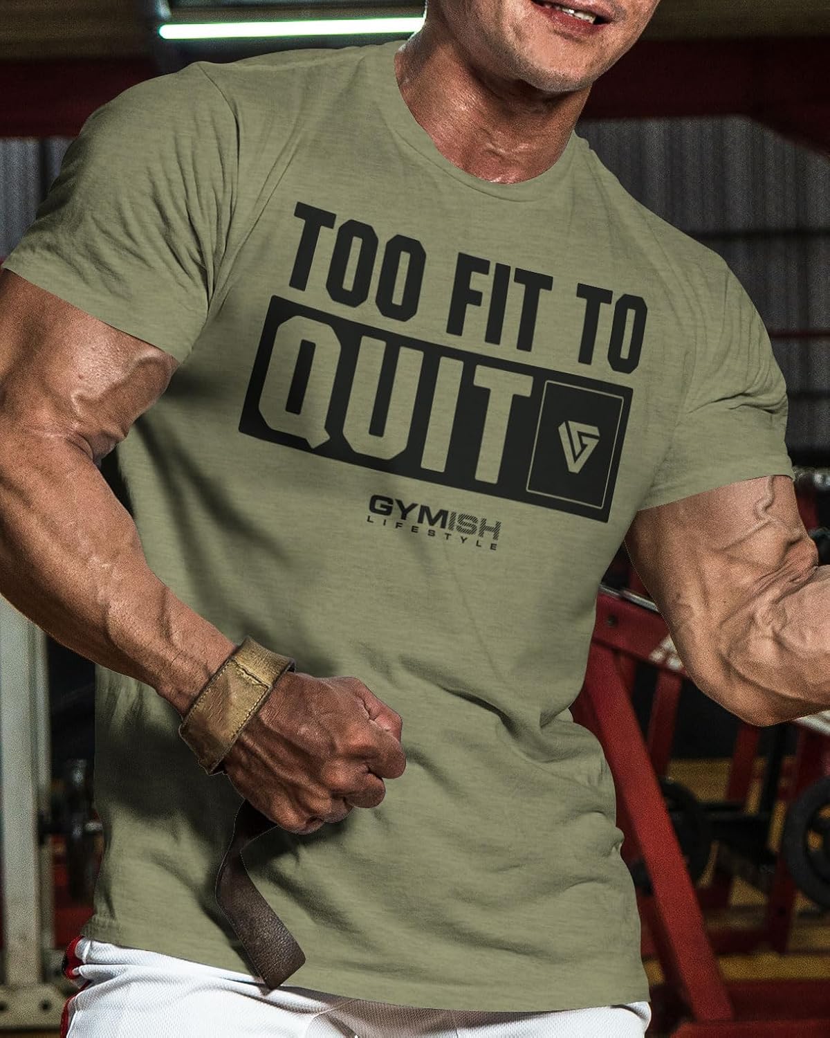 Too Fit to Quit Motivational Gym Shirt for Men Workout T-Shirt