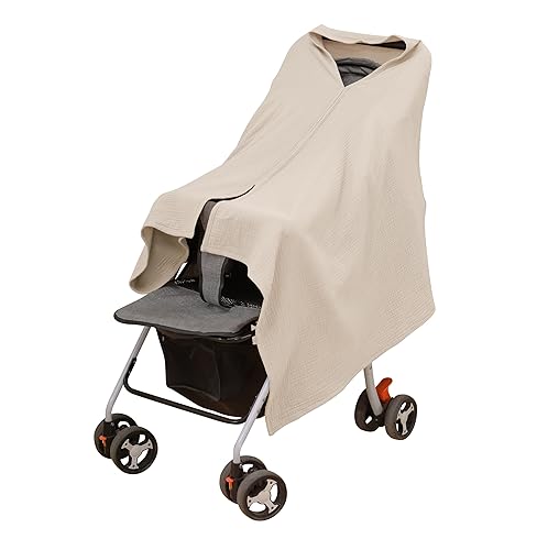 Miniatura 7 de Paquete de 2 fundas de lactancia para lactancia materna, 100% muselina de algodón orgánico, bufanda de lactancia multiusos, toldo de asiento de