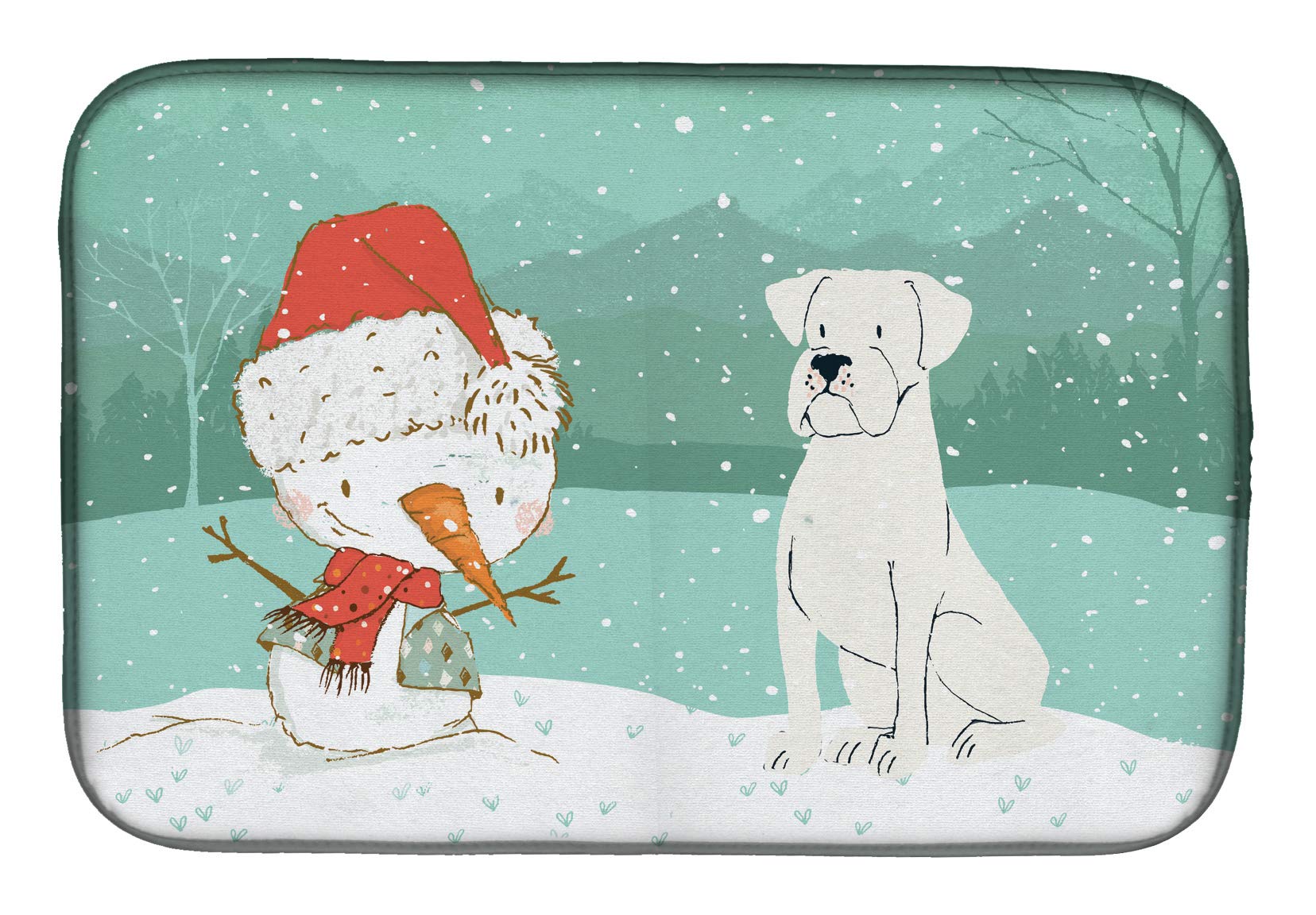 Tapis d'évier Noël Boxer pour décorer la cuisine pendant les fêtes