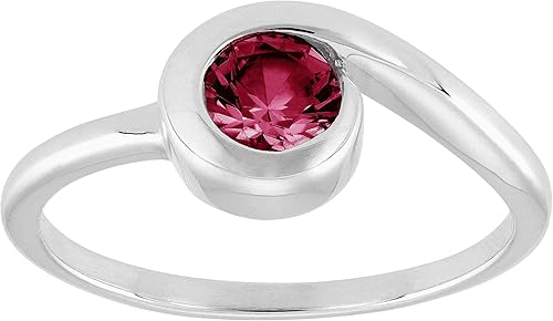 Silpada Anillo de rubí creado 'Another Trip Around the Sun' en plata de ley, talla 5, talla 5, Plata, Rubí