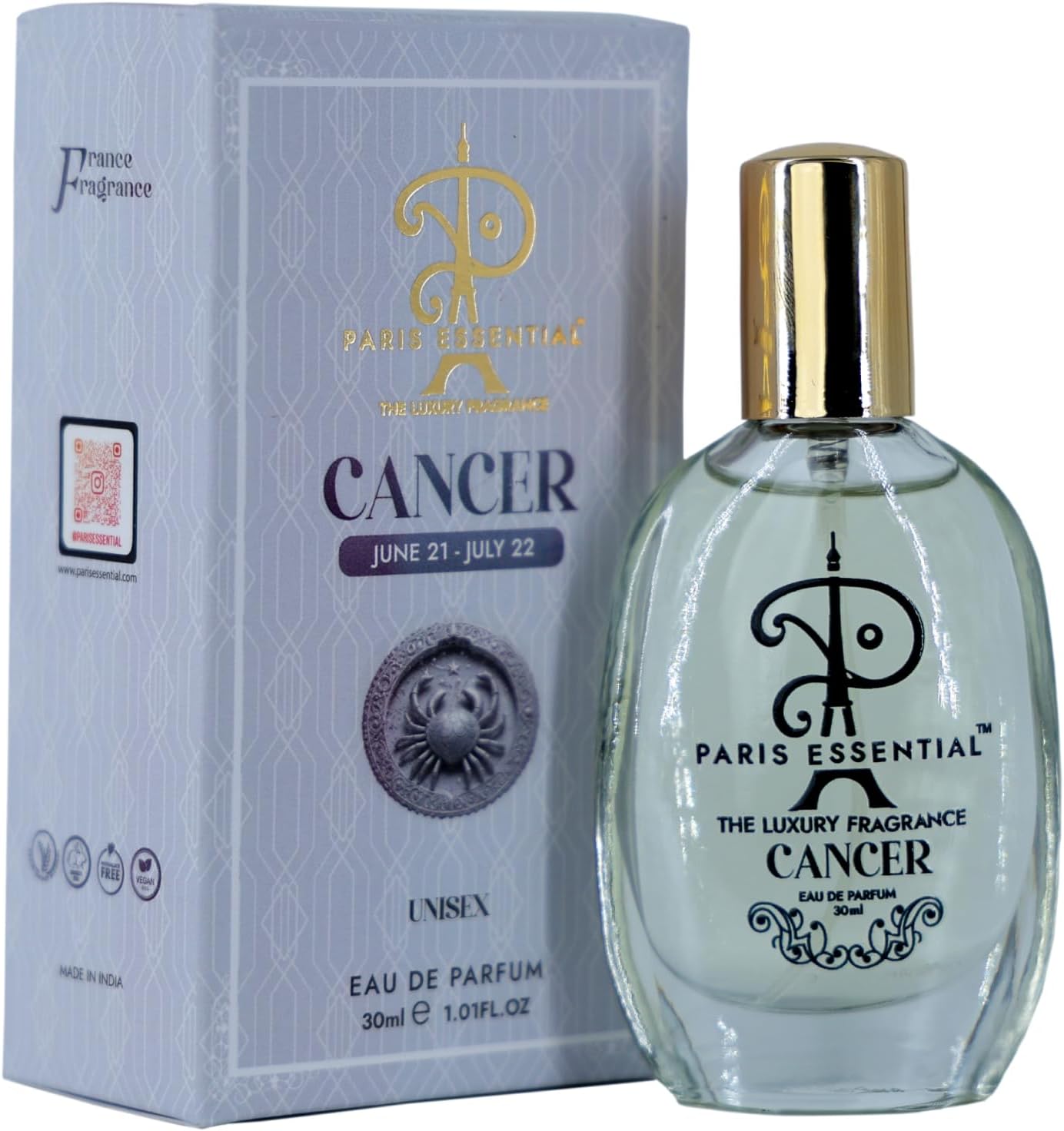 Zodiac series | CANCER Luxury, Long Lasting Unisex Eau De Parfum | France Fragrance 30ml