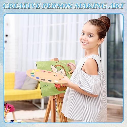 Miniatura 7 de COCHIE Adornos de madera para pintar para niños, fiesta del día de San Valentín, 12 piezas de rebanadas de madera preperforadas sin terminar para