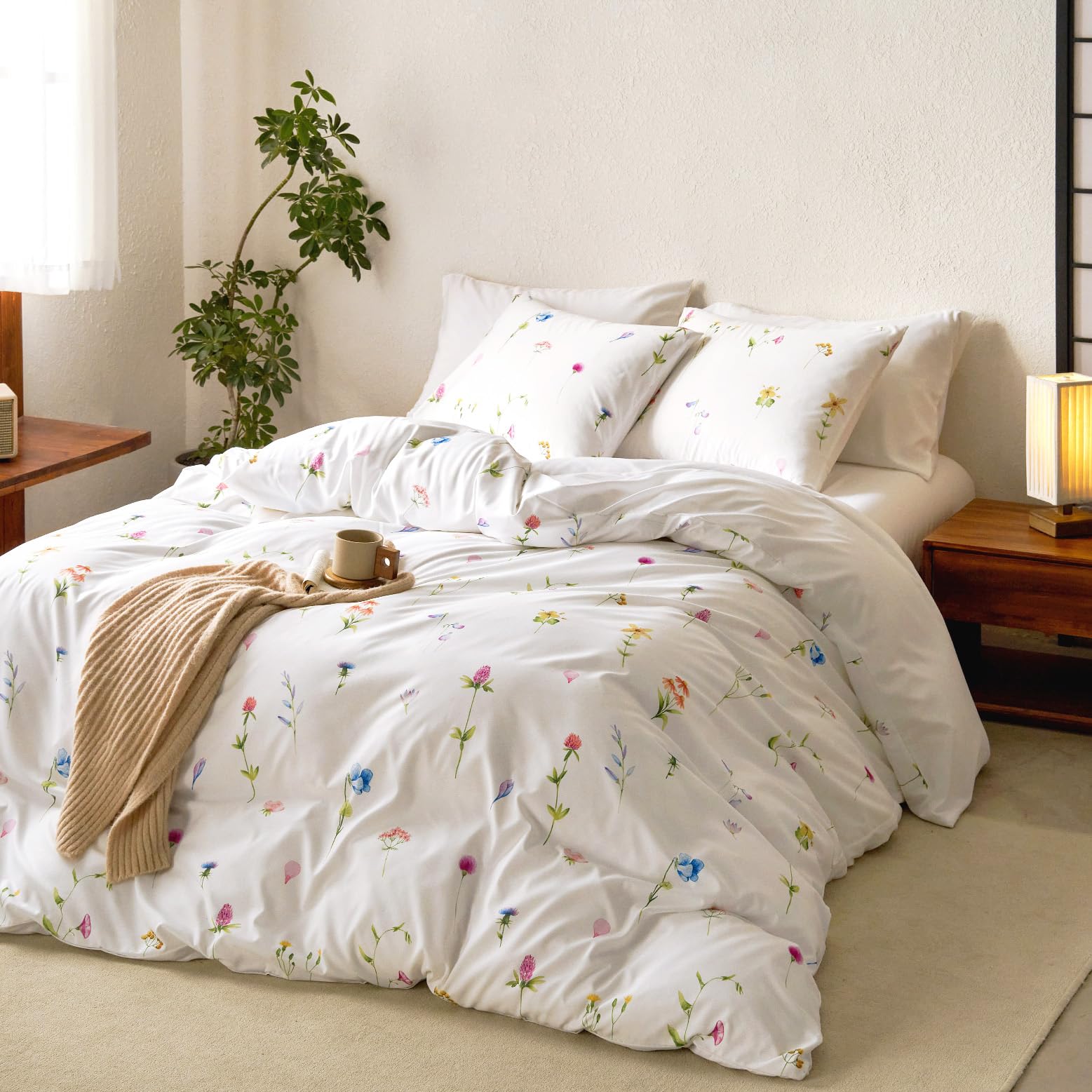 Wake In Cloud Floral Comforter Set - Cottagecore Bedding -2 Wake In Cloud Floral Comforter Set - Cottagecore Bedding -2