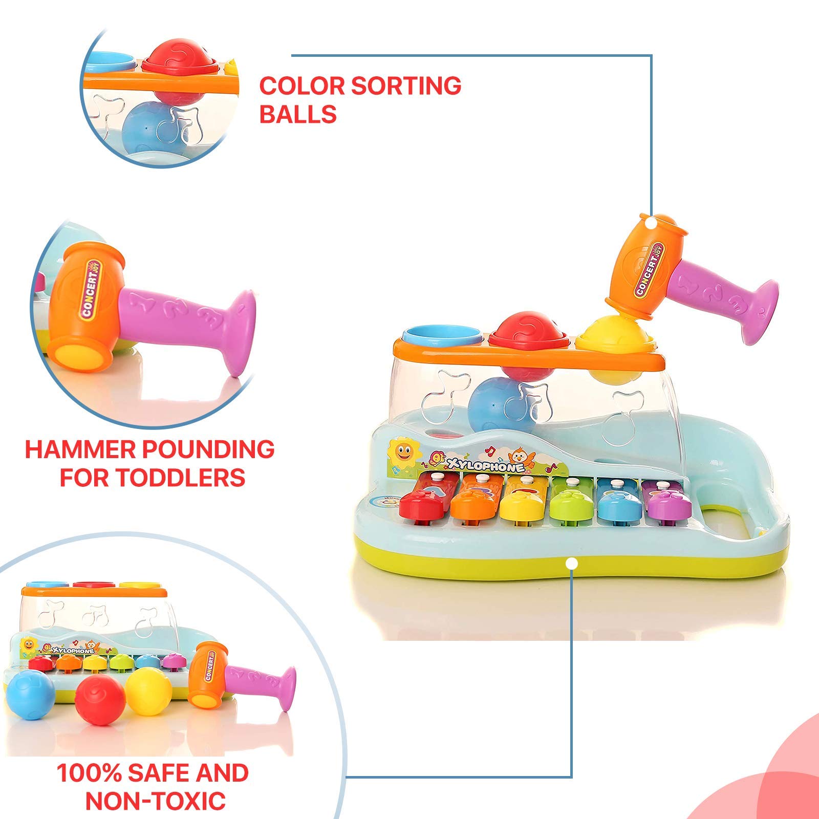 Play Pridexylophone Baby Piano Pound And Tap Bench Kids Musical