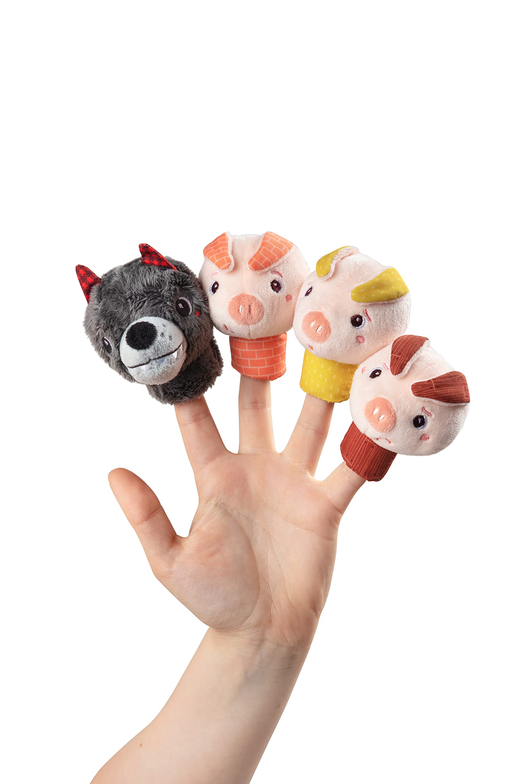 Marionnette à Doigts Lilliputiens – Jack Le Lion – Hochet, Miroir, Bruissement – Dès 6 Mois – Lavable