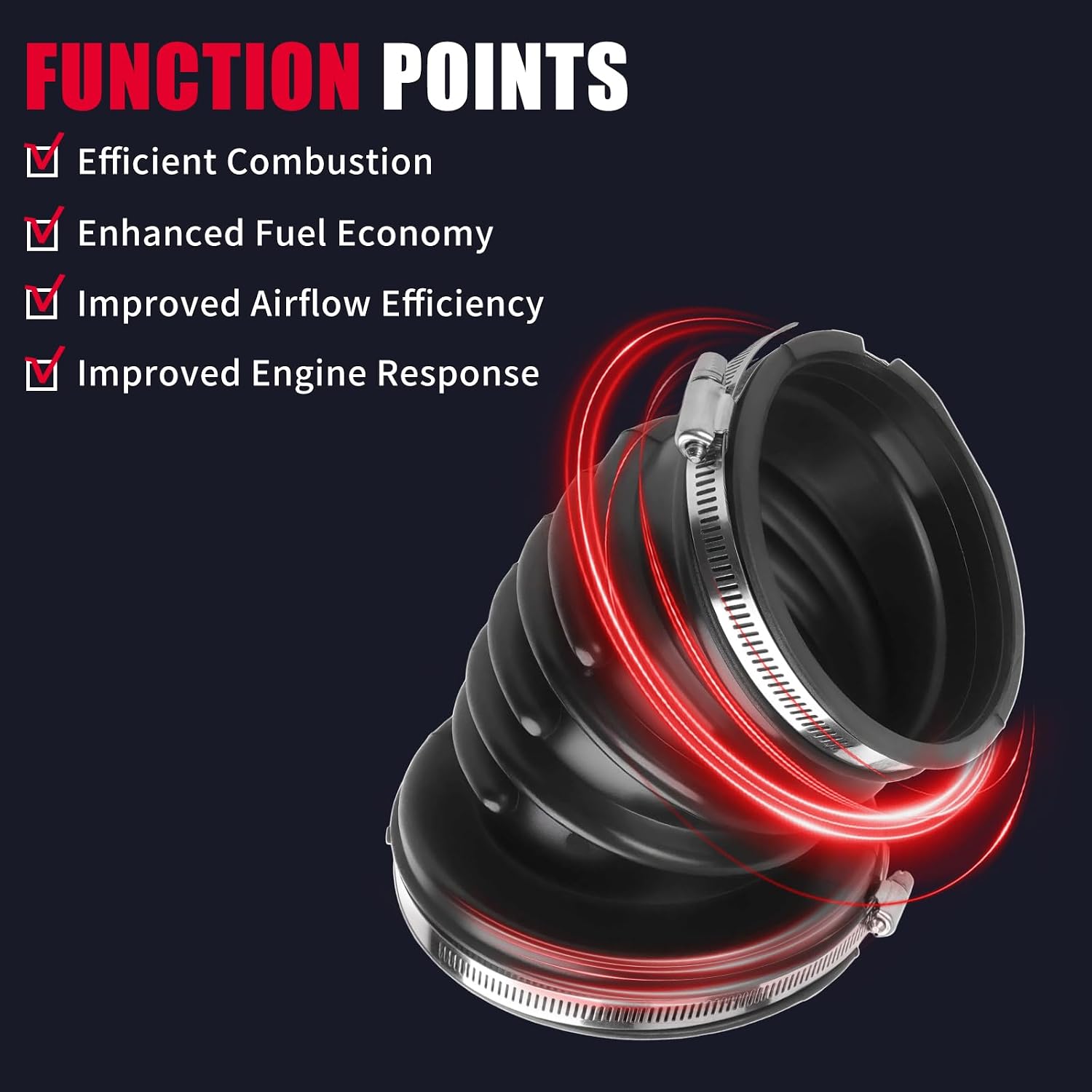 6.7 Cummins Air Intake Hose Resonator Upper Tube Replaces 53032944AL Compatible with Dodge Ram 2007–2018 2500 3500 4500 5500 for 6.7L Cummins Diesel Engine Air Intake Hose Duct Tube