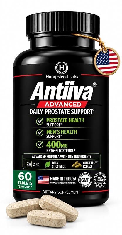 Hampstead Labs Suplemento para saúde da próstata com beta-sitosterol 400 mg, 60 comprimidos