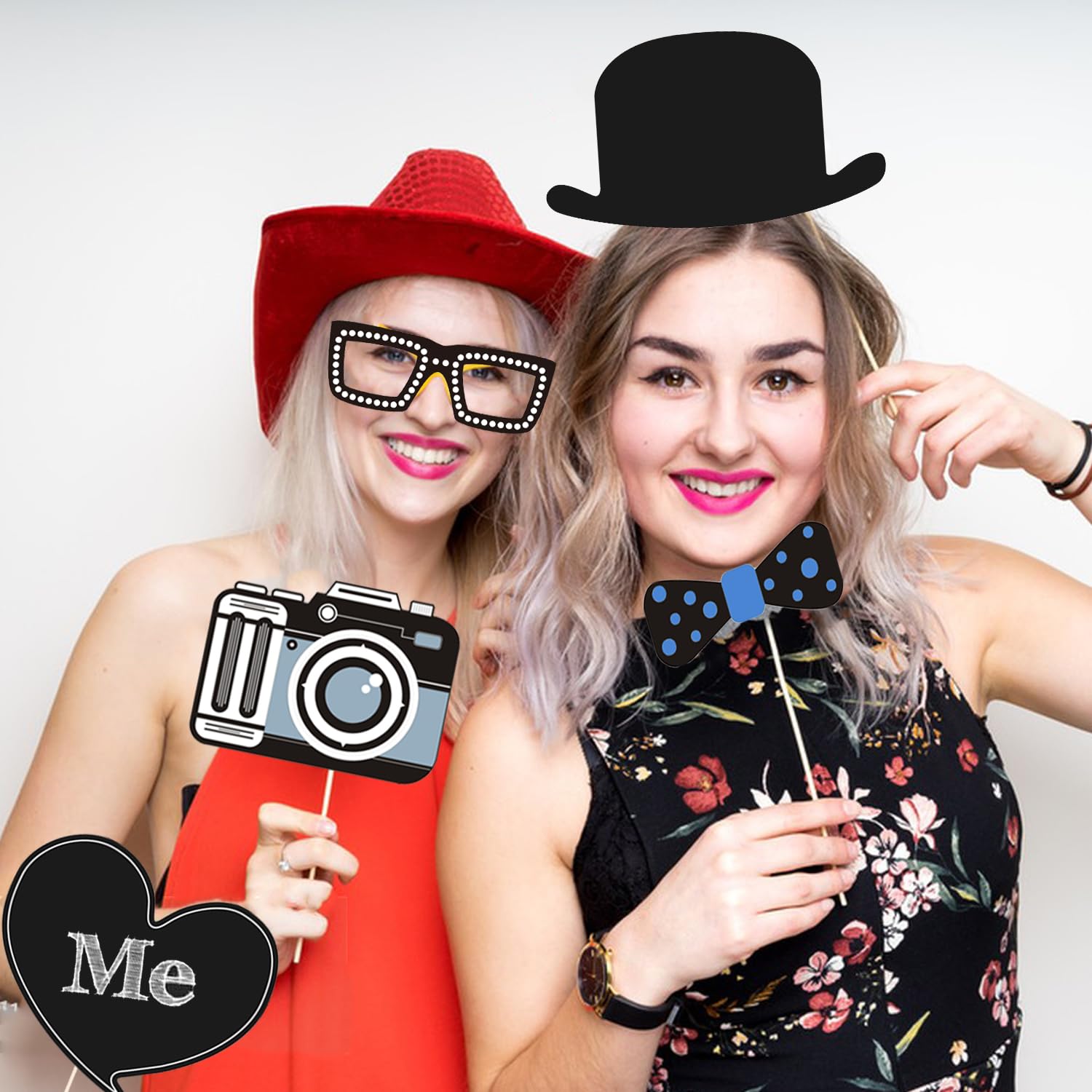 35 accessori per foto a tema Insta, per feste e selfie, con emoji e bolla di discorso, accessori per foto, fai da te, per compleanni, lauree, festival, anniversari, matrimoni, eventi, decorazioni per