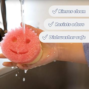 Scrub Daddy Dual Sided Sponge and Scrubber - Scrub Mommy - Scratch Free Sponge for Dishes and Home, Soft in Warm Water, Firm in Cold, Odor Resistant (1 Count (Pack of 1))