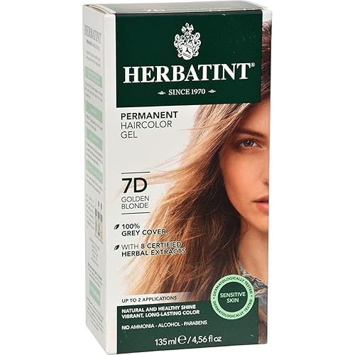 Herbatint Tinte de cabello rubio dorado 7D