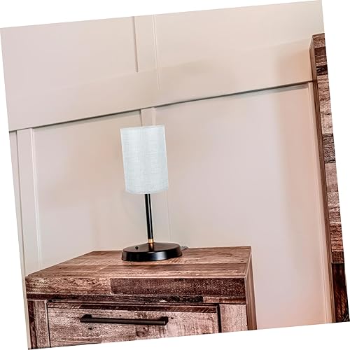 Miniatura 7 de Pantalla de techo de lino natural, cubierta redonda de tela para lámpara de candelabros, pantalla de repuesto para lámpara de mesita de noche, luces