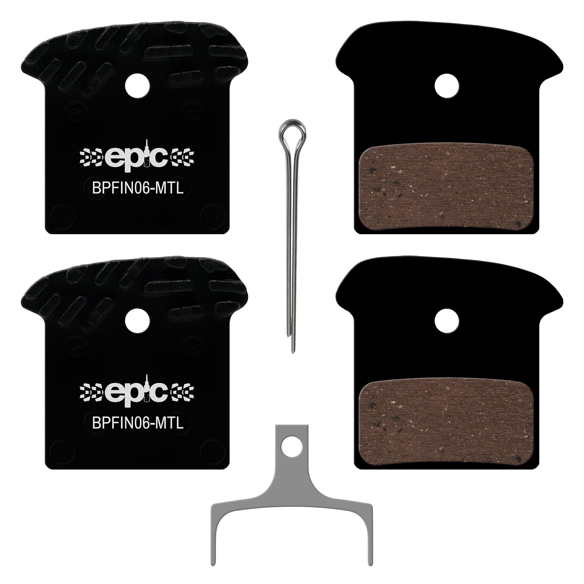 epic Disc Brake Pads with Cooling Fins | Fits J02A, J03A, J04A, J04C, J05A | Shimano Alfine, SLX, XT, XTR Compatible | Ceramic & Metal Options | 2 Sets (Metal)