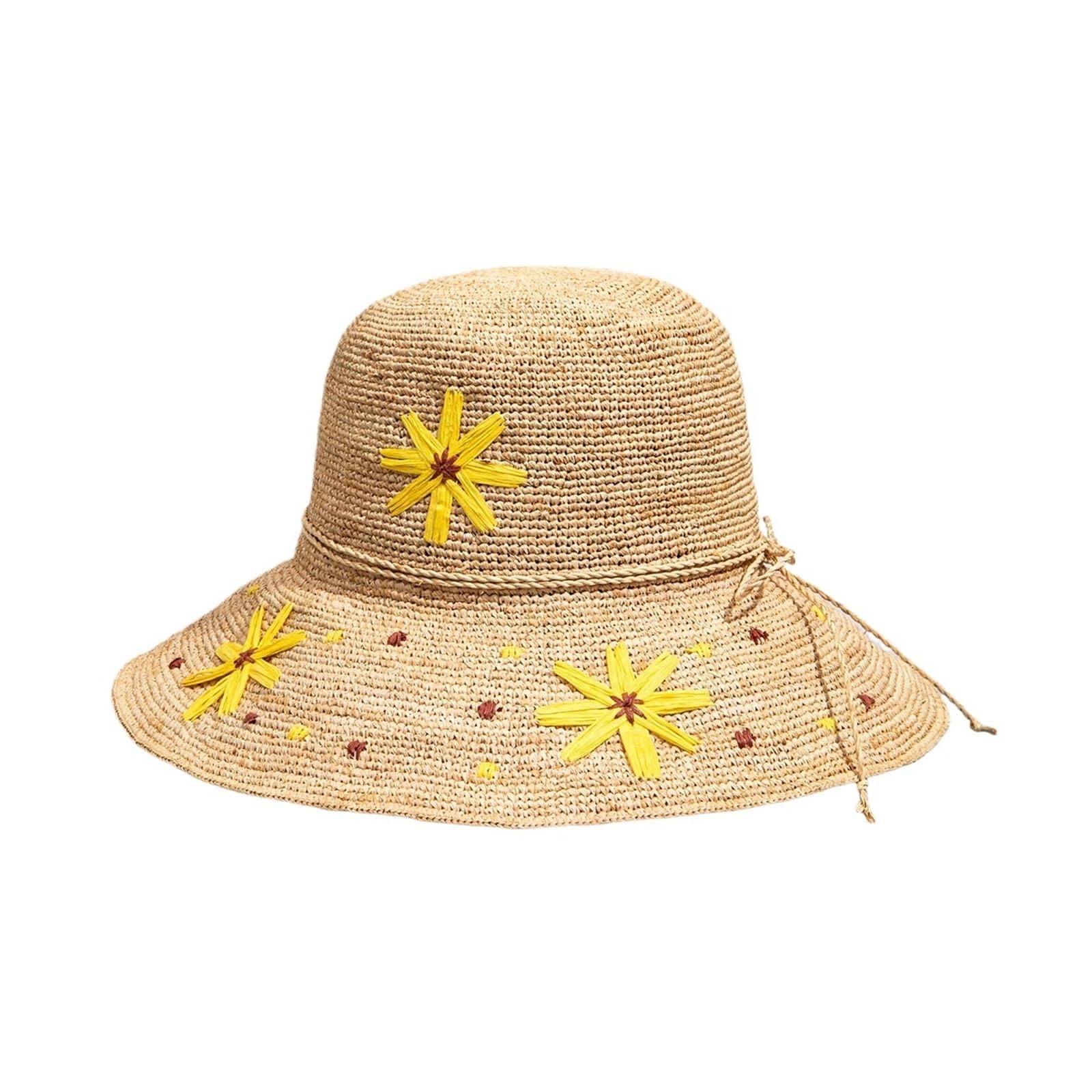 Genérico Sombrero for el sol Verano Todo fósforo Protección plegable Paja Señoras Playa