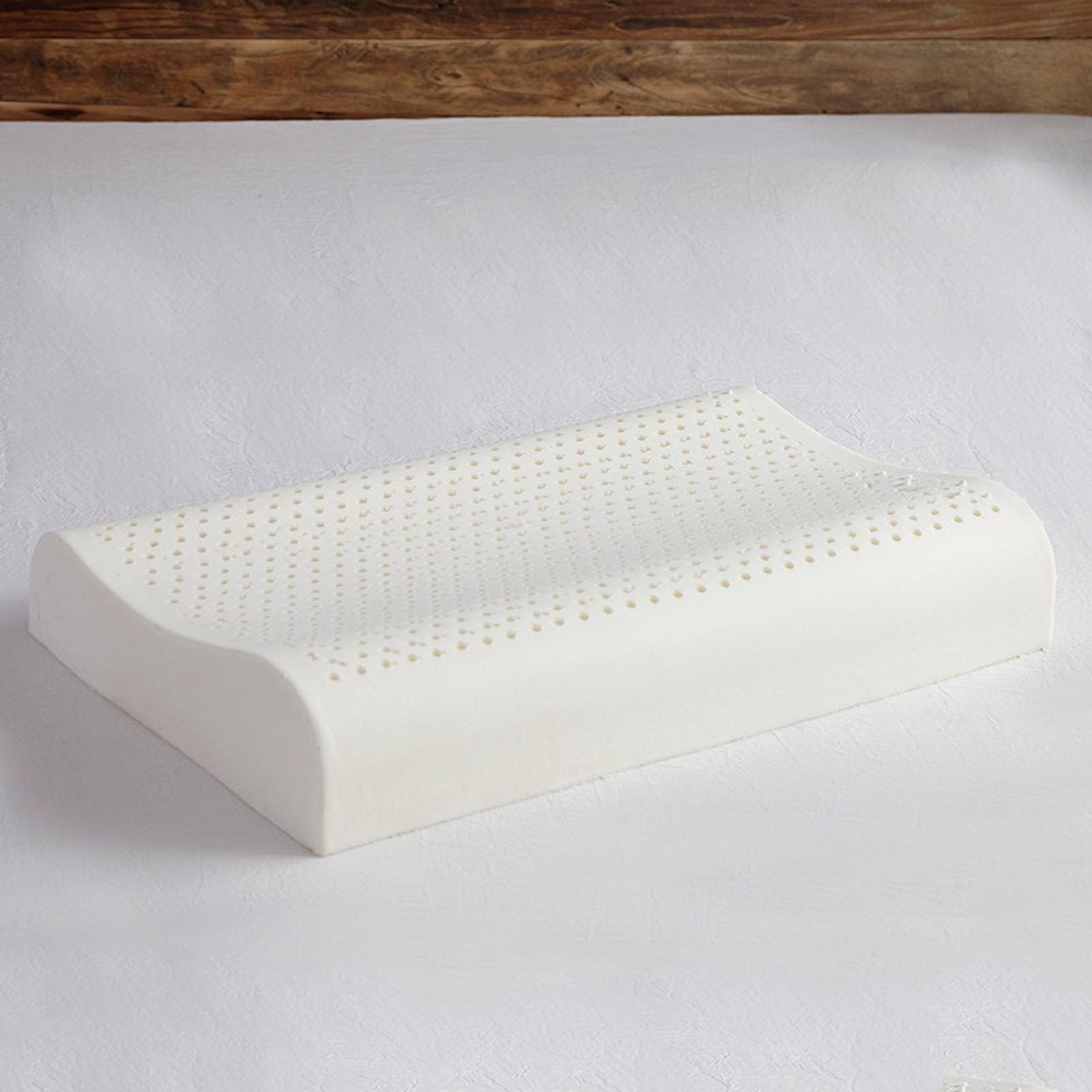 WJIANY Latex Pillow, Natural Premium Latex Firm Pillow Medium Low Pofile Helps Relieve Pressure with Removable Cotton Cover
