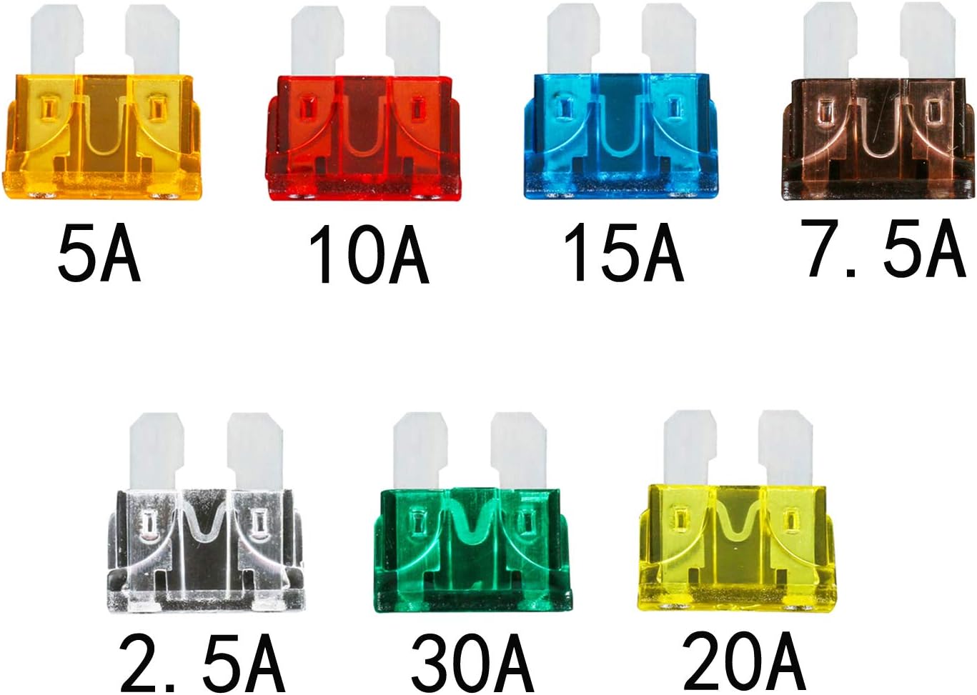 Assorted Auto Car Truck Standard Size Blade Fuse Set, Automotive ATC/ATO Maxi Fuse