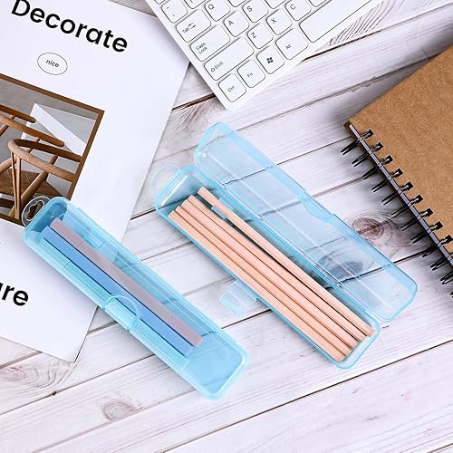 Miniatura 6 de 2 fundas para cepillos de dientes, soporte para cepillos de dientes de viaje azul transparente, 7.87 x 1.81 x 1.18 pulgadas, fundas de plástico para