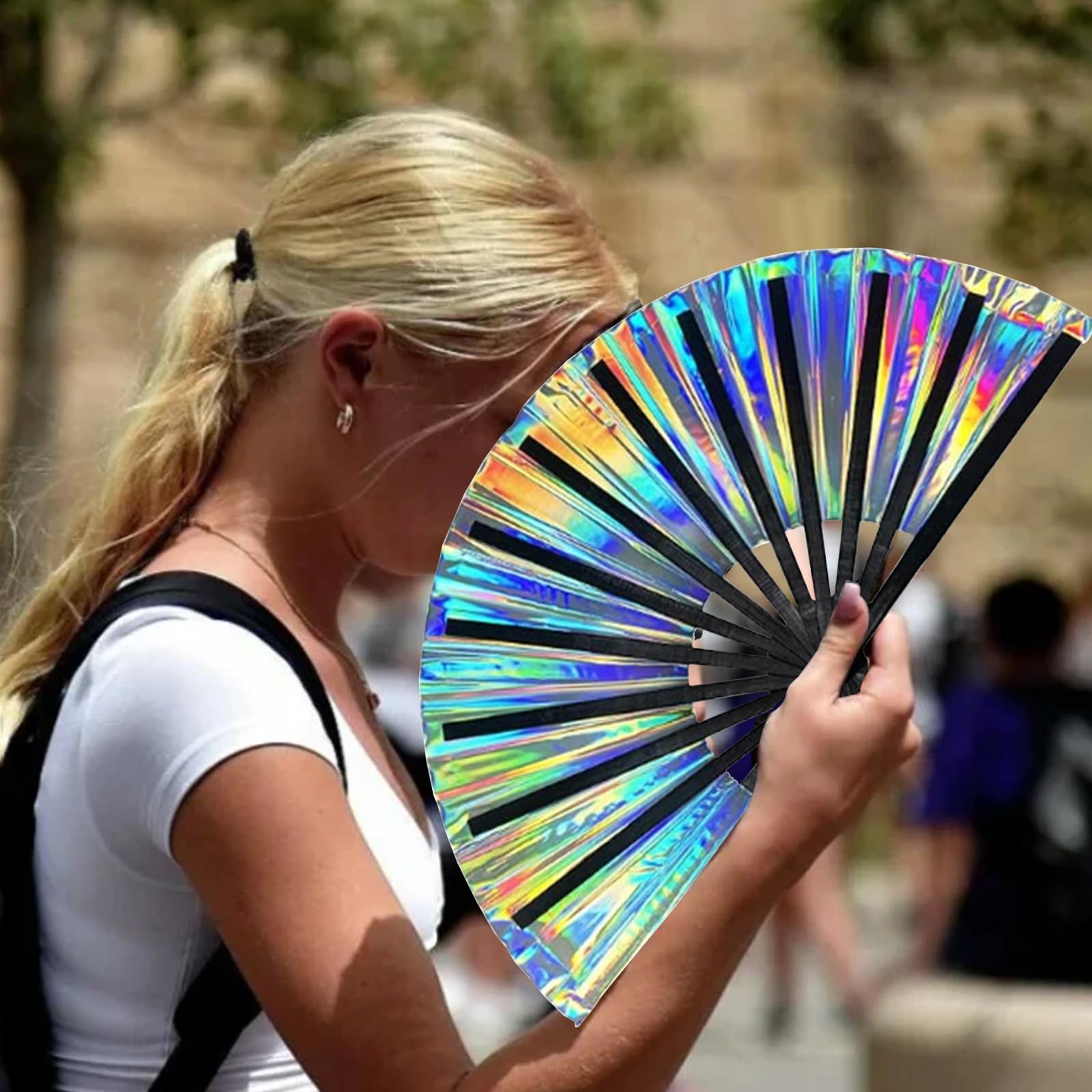 Fans For Dancing Line Dance Popping Fan 2 Pack Purple Holographic S - Popping Clack Fans ...