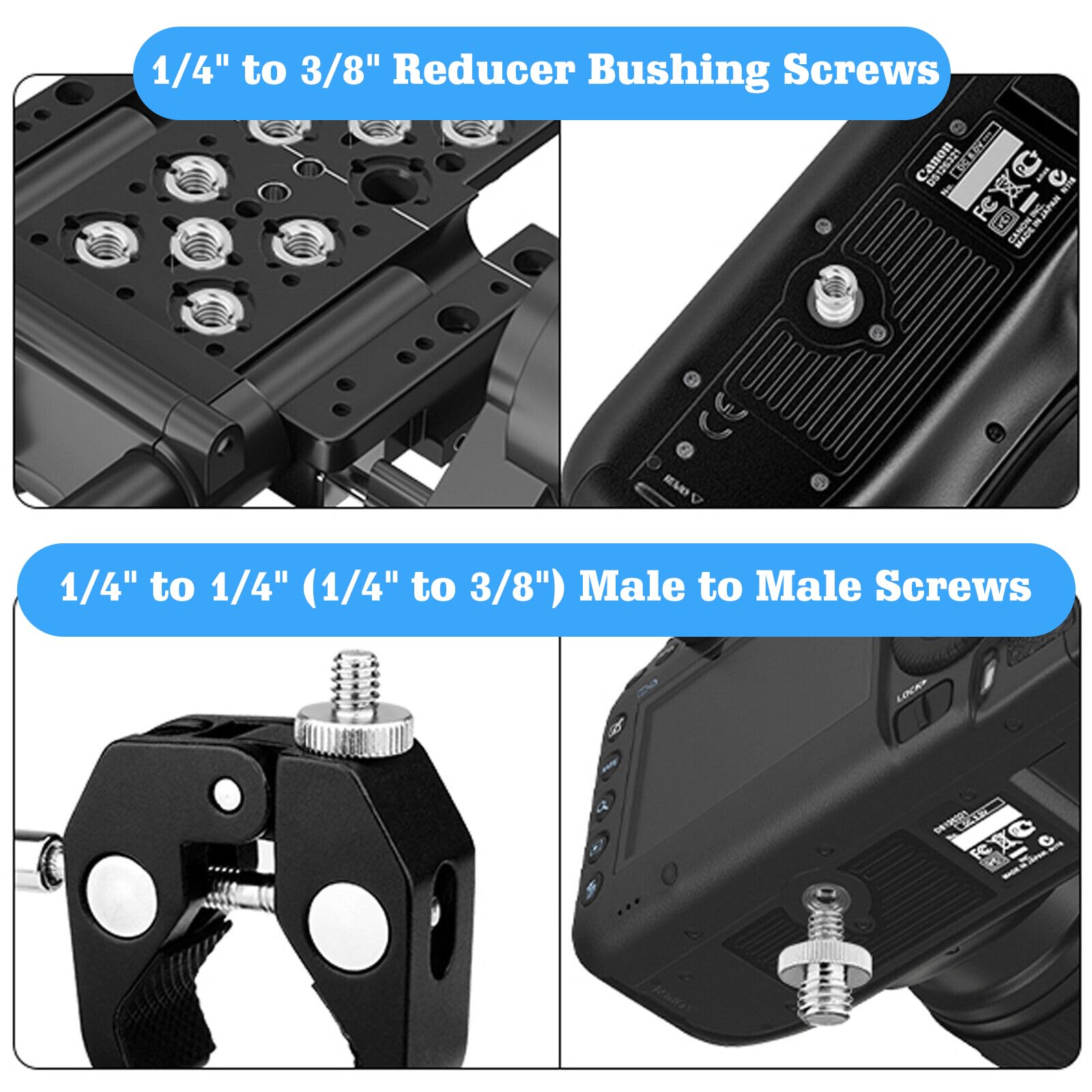 1/4 A 3/8 Adattatore Viti Di Raccordo Per Treppiedi 1/4" A 3/8 - Foto 7