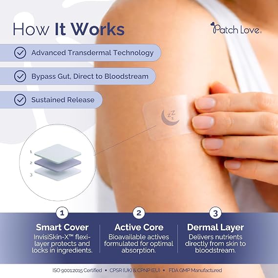 Sleep Patches for Adults, Melatonin-Free, Magnesium, UK Made-15