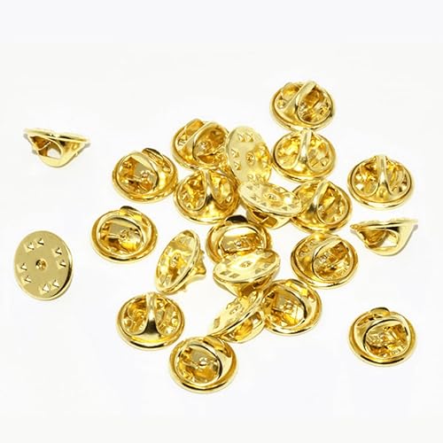 Miniatura 3 de LLTGMV Insignia de embrague de latón embragues embragues de repuesto (oro, 50 piezas)