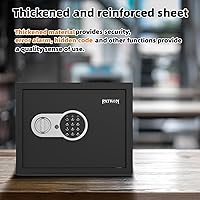 Vista 4 de [1.2 pies cúbicos] Caja de seguridad PATRON con llave, seguridad digital para el hogar, cajas fuertes de gabinete para documentos en efectivo, cajas