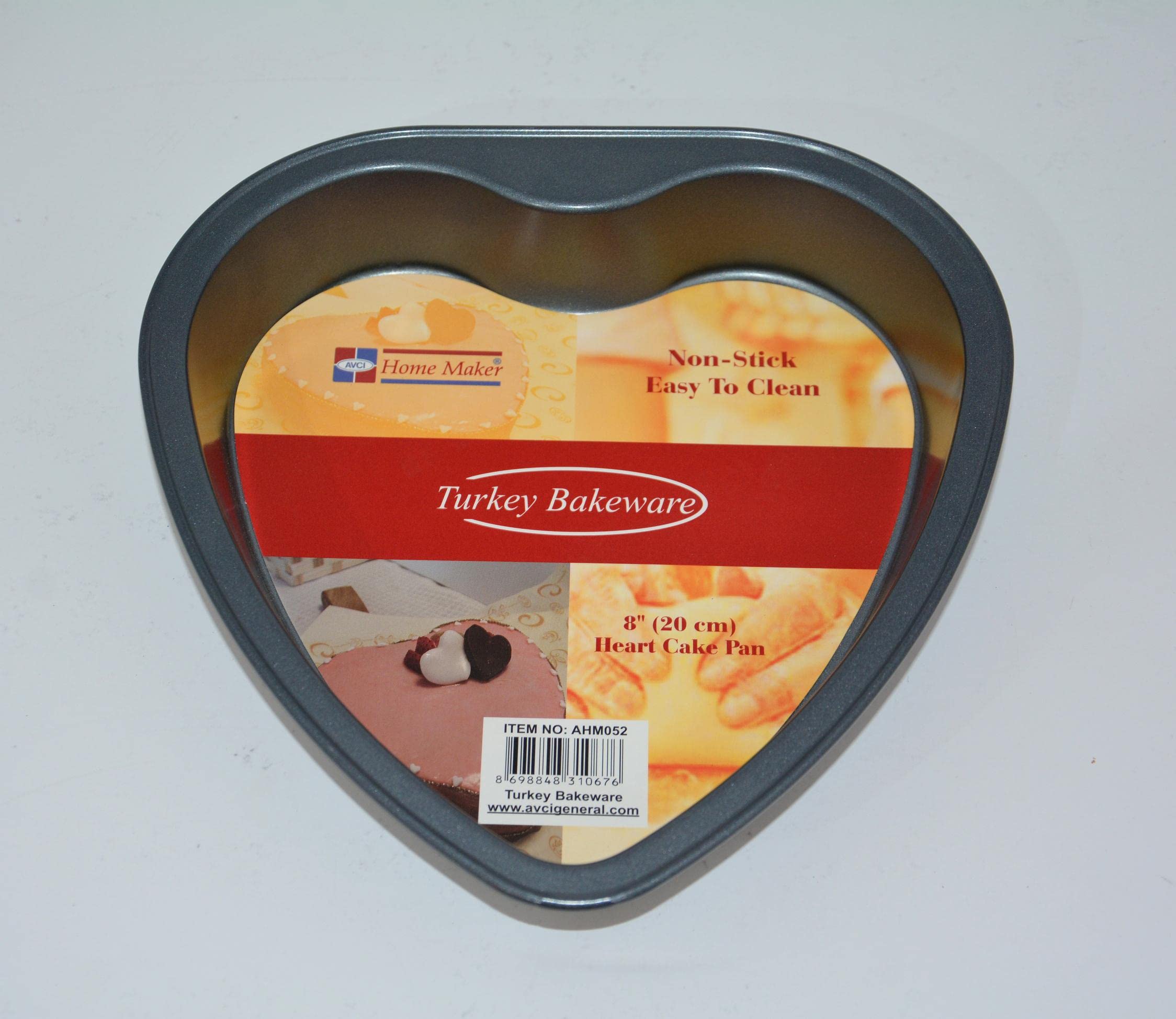 Home Maker Heart Shaped Cake Pan, 20 cm Size, Black
