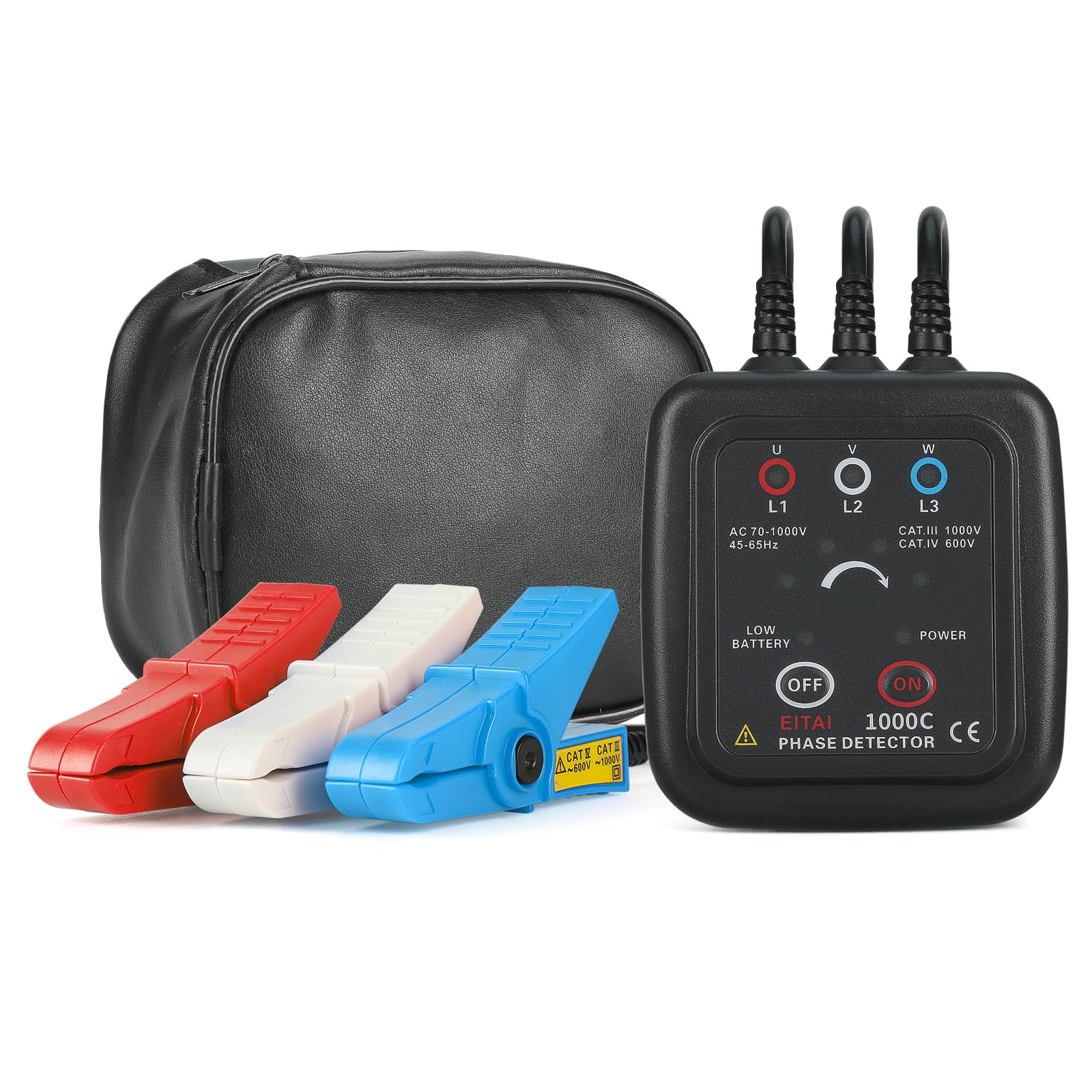 ETCR1000C Probador de secuencia de fase sin contacto, CA 70V-1000V, Φ1.6mm-16mm, venta directa del fabricante, medidor de rotación de fase