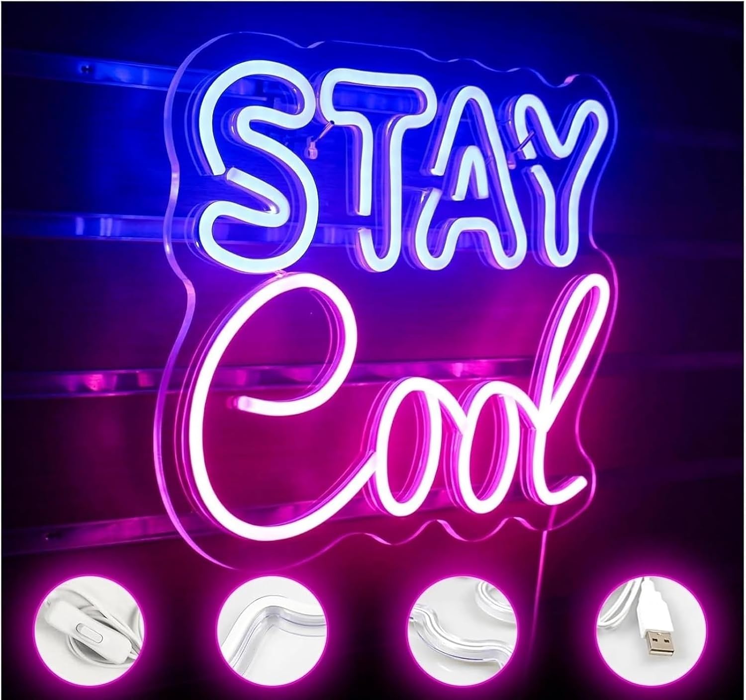 Decorative Neon Light Sign Acrylic LED Wall Bar Decor Party Beautiful Room image 4